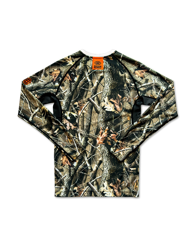 Rash Guard de manga comprida camuflada real
